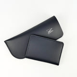 Navy Leather Glasses Case - Chroma