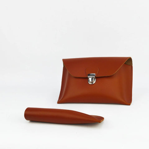 Tan Leather Glasses Case - Chroma