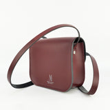 Burgundy Leather Shoulder Bag - Chroma