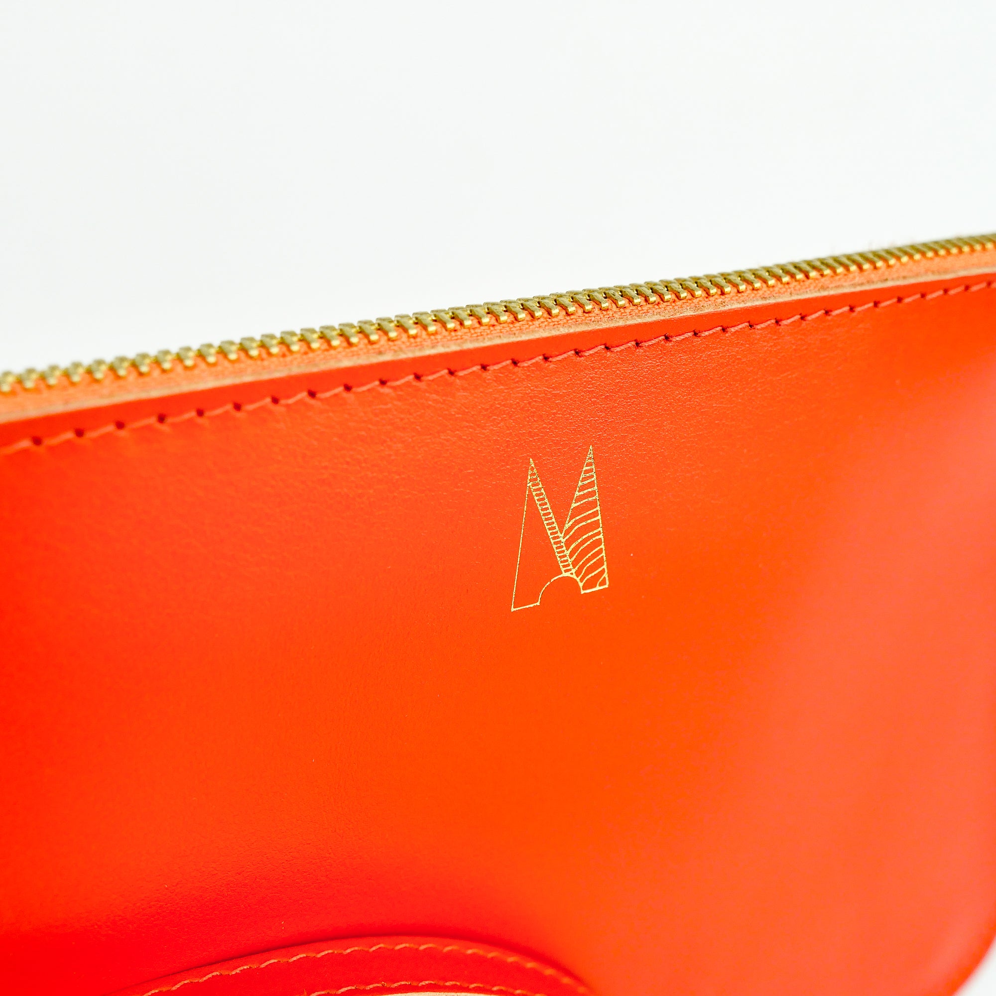 Tangerine Leather Wristlet Bag - Roam