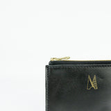 Black Leather Zip Purse - Roam