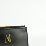 Black Leather Zip Purse - Roam