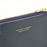 Navy Leather Zip Purse - Roam