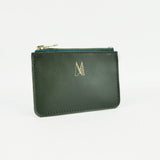 Olive Green Leather Zip Purse - Roam