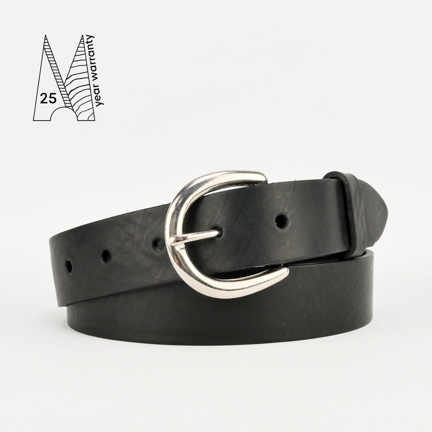 1 1/4" Classic Black Leather Belt
