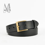 1 1/4" Classic Black Leather Belt