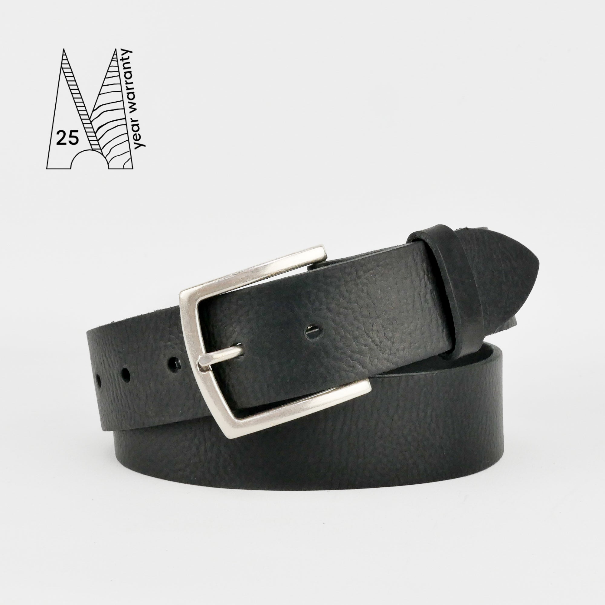 Women's thin belt handcrafted from black soft leather ideal for dresse
