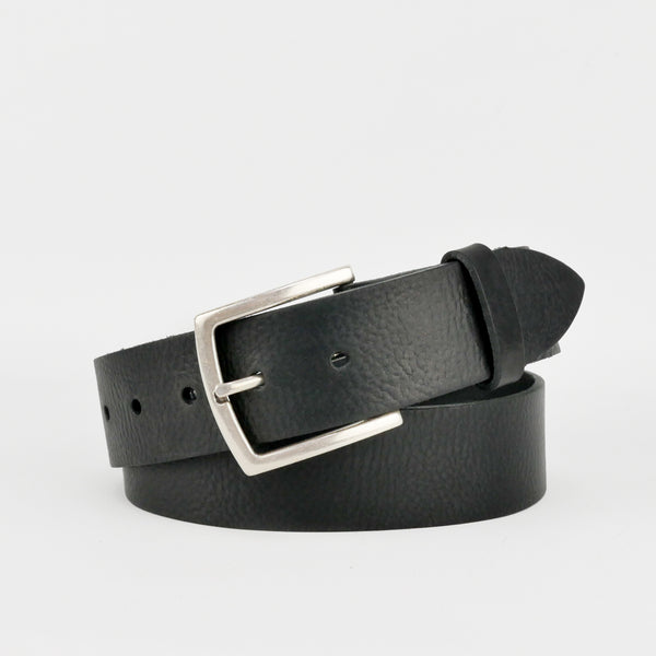 Natural Vegetable Leather and Silver Buckle Belt - laperruque