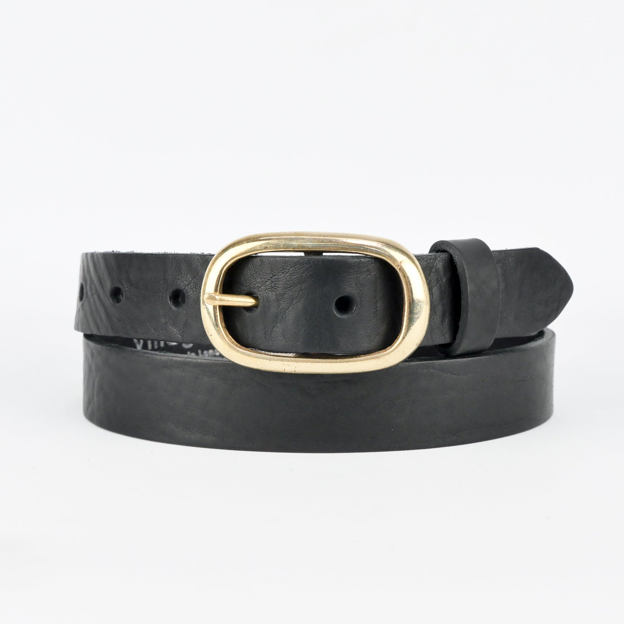 Brass Rectangle 1 1/4 Inch  Dark Brown Leather Jean Belt – Buckle My Belt