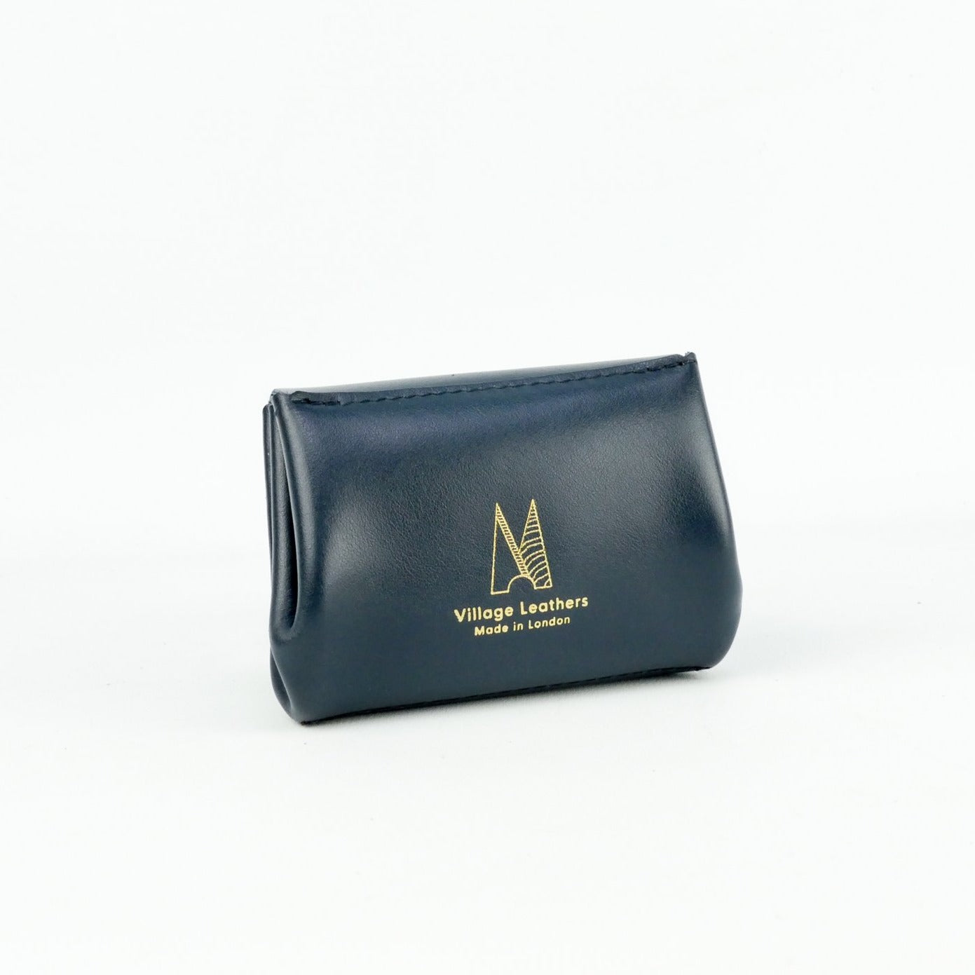 Navy Leather Coin Purse - Roam