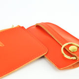Tangerine Leather Bell Key Holder - Roam