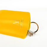 Yellow Leather Bell Key Holder - Roam