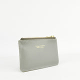 Dove Grey Leather Zip Purse - Roam