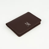 Chocolate Brown Leather Card Holder - Chroma