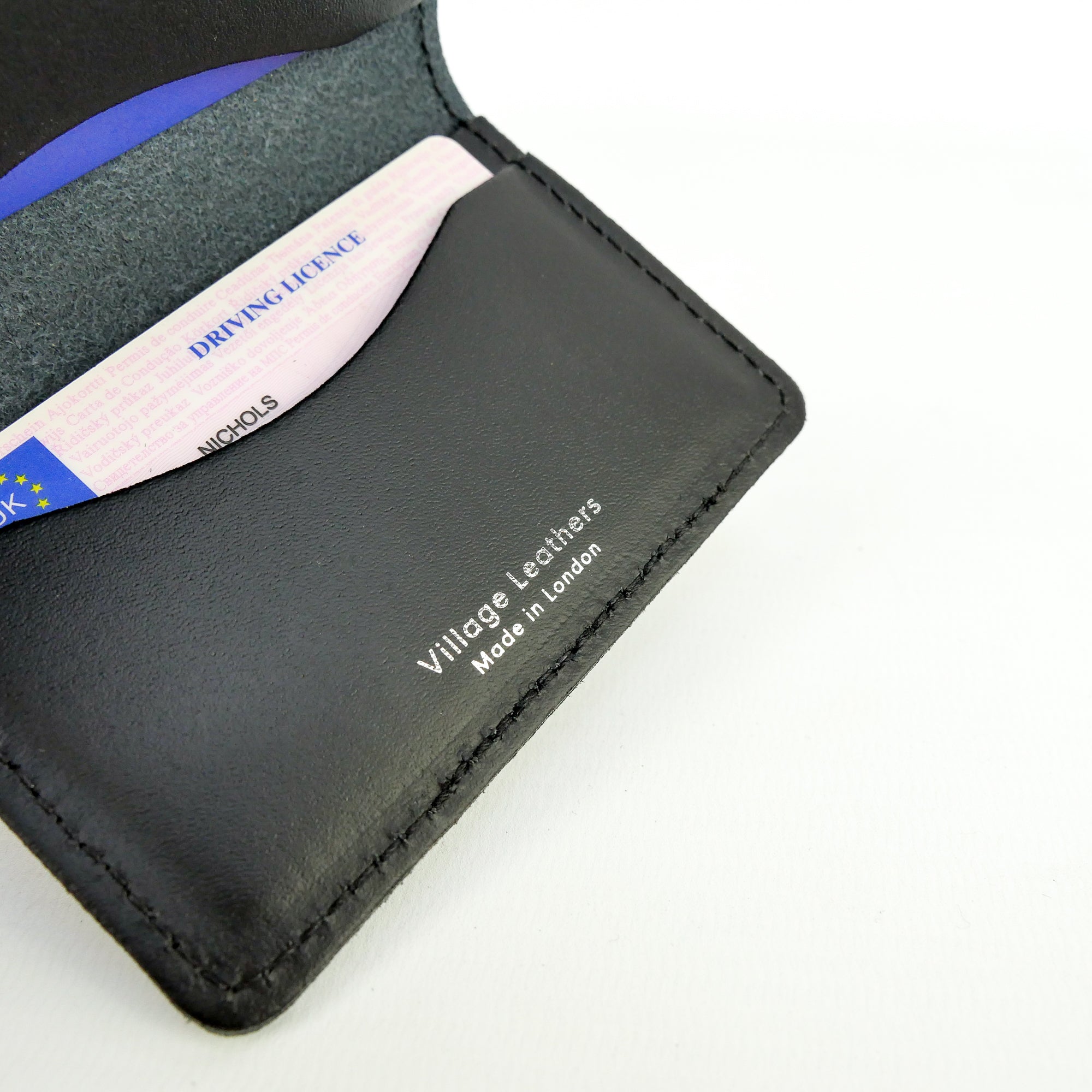 Black Leather Card Holder - Chroma