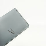 Dove Grey Leather Card Holder - Chroma