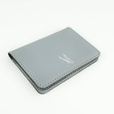 Dove Grey Leather Card Holder - Chroma