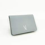 Dove Grey Leather Card Holder - Chroma
