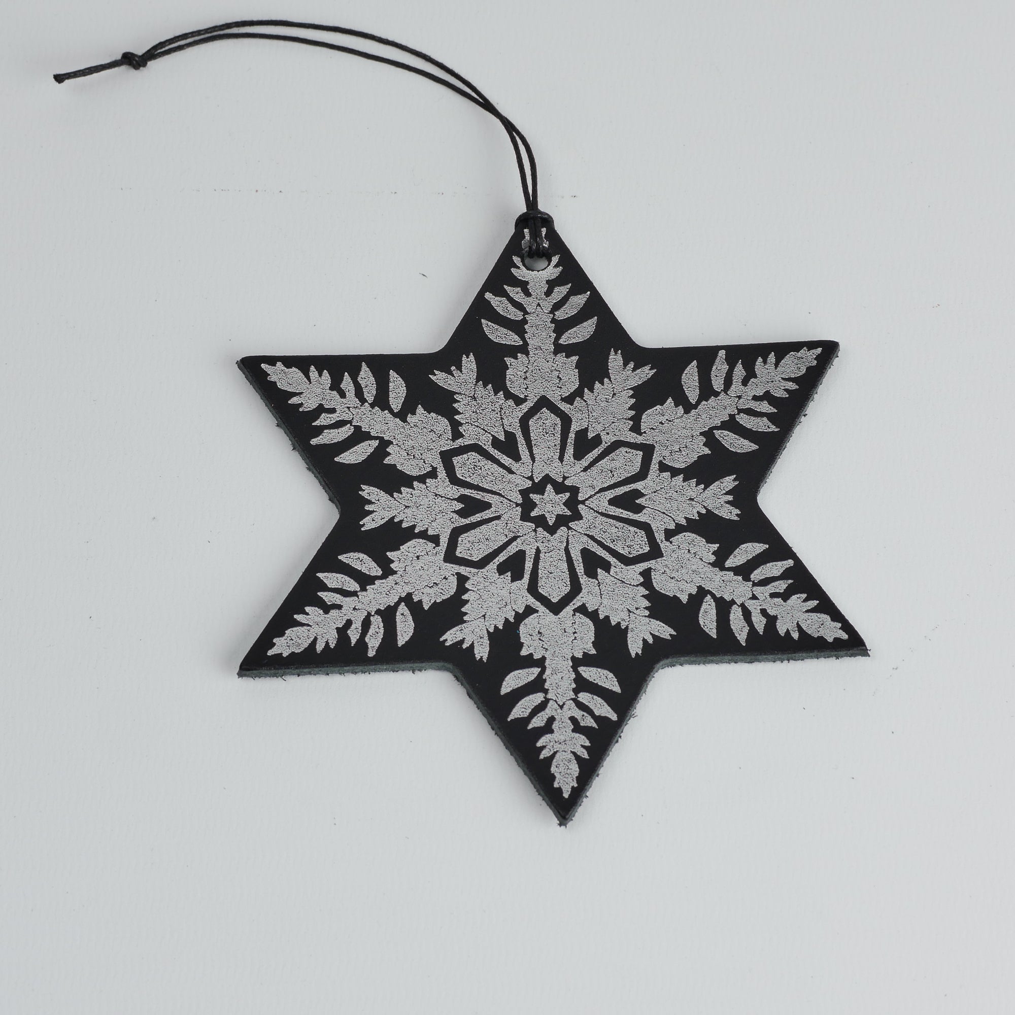 Leather Christmas Snowflake Decoration