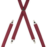 Polka-Cross Red and Cream Skinny Trouser Braces