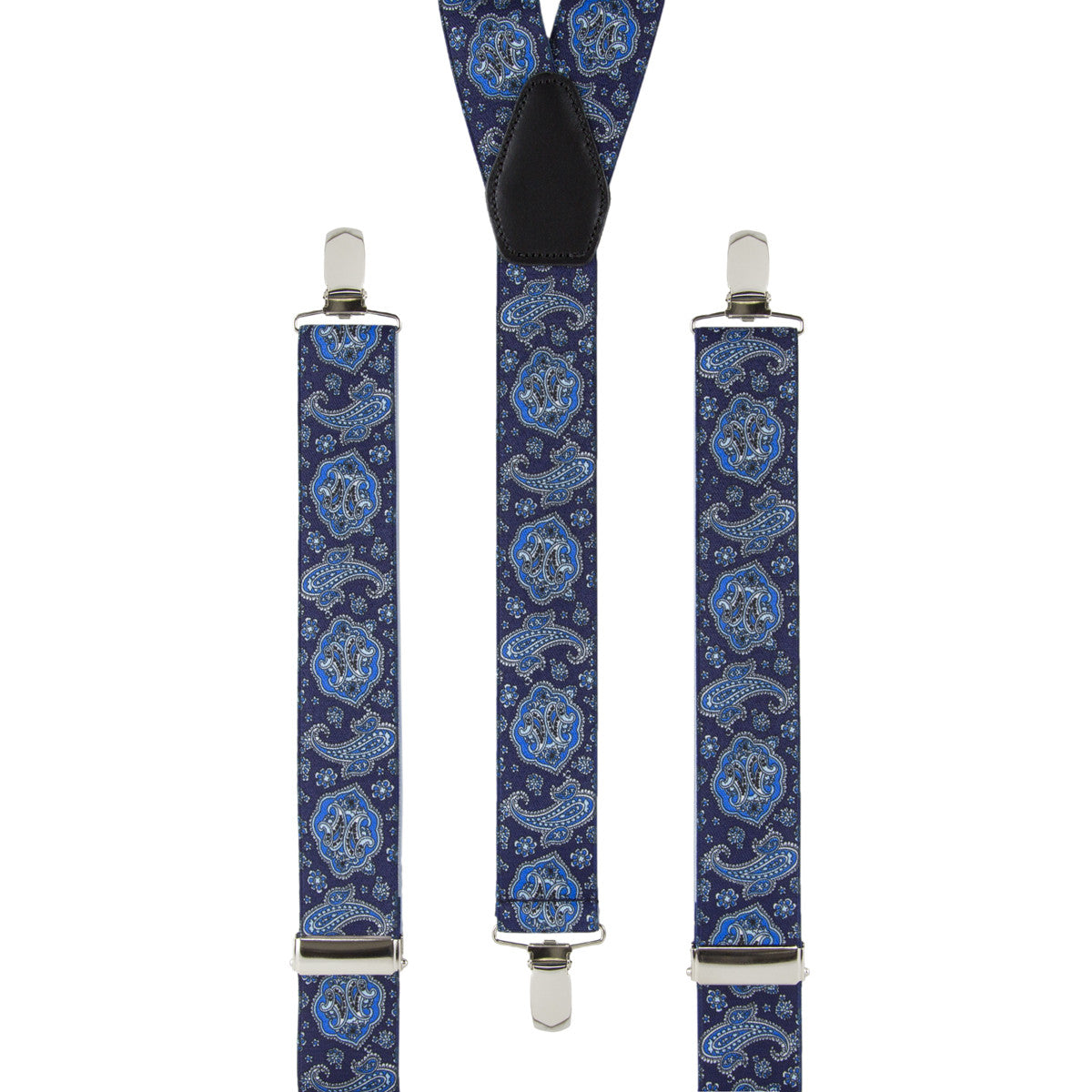 Blue Paisley Trouser Braces
