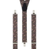 Navy and Cream Paisley Trouser Braces