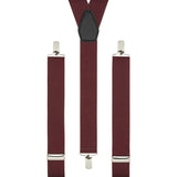 Plain Burgundy Trouser Braces