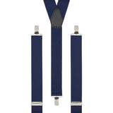 Plain Navy Trouser Braces