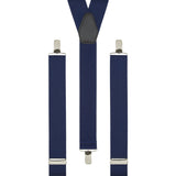 Plain Navy Trouser Braces