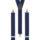 Plain Navy Braces