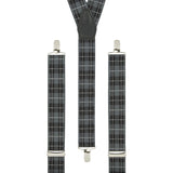 Black & Grey Tartan Trouser Braces