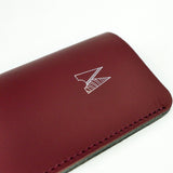 Burgundy Leather Glasses Case - Chroma