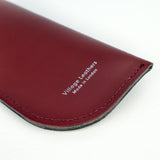 Burgundy Leather Glasses Case - Chroma