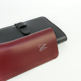 Burgundy Leather Glasses Case - Chroma