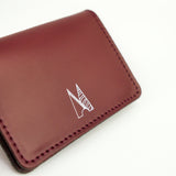 Burgundy Leather Card Holder - Chroma