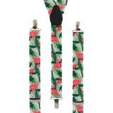 Flamingos and Leaves Trouser Braces