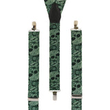 Green Paisley Mens Trouser Braces
