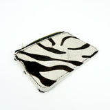 Hair on Hide Zebra Leather Zip Purse - Roam