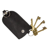Black Leather Bell Key Holder