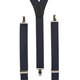 Navy Basketweave Trouser Braces
