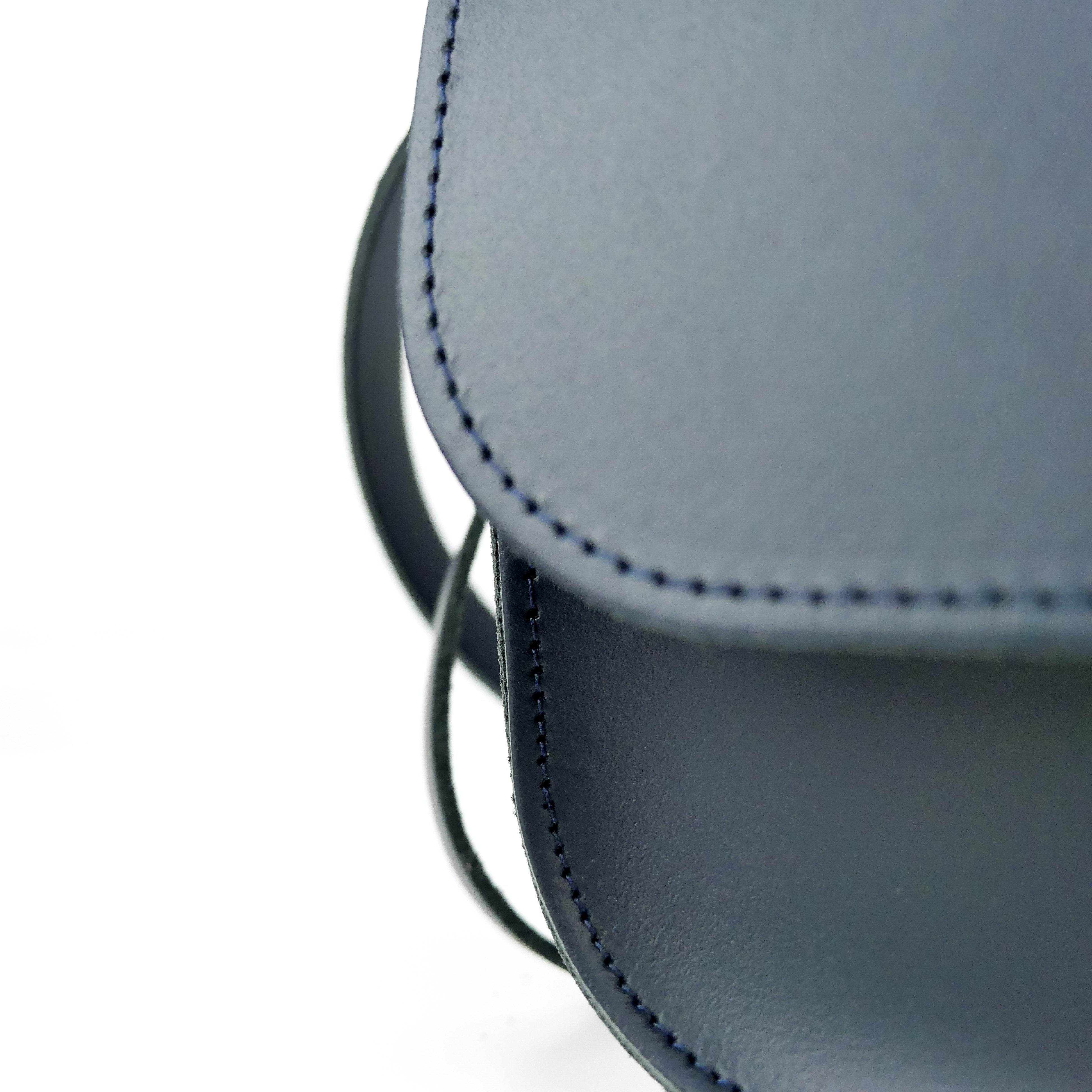Navy Leather Shoulder Bag - Chroma