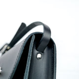Black Leather Shoulder Bag - Chroma