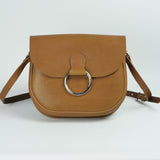 Belle Mustard Tan Leather Crossbody Bag