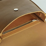 Belle Mustard Tan Leather Crossbody Bag