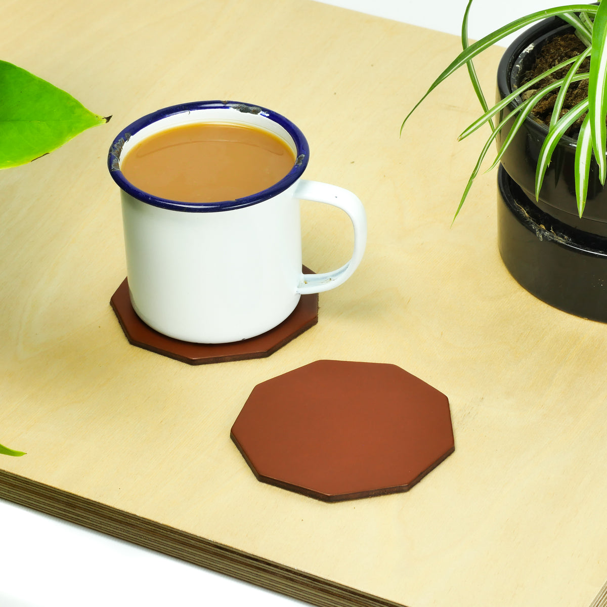 Vintage Leather Coasters