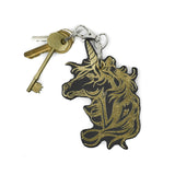Leather Key Ring - Unicorn