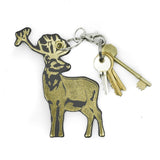 Leather Key Ring - Reindeer