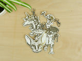 Leather Key Ring - Unicorn