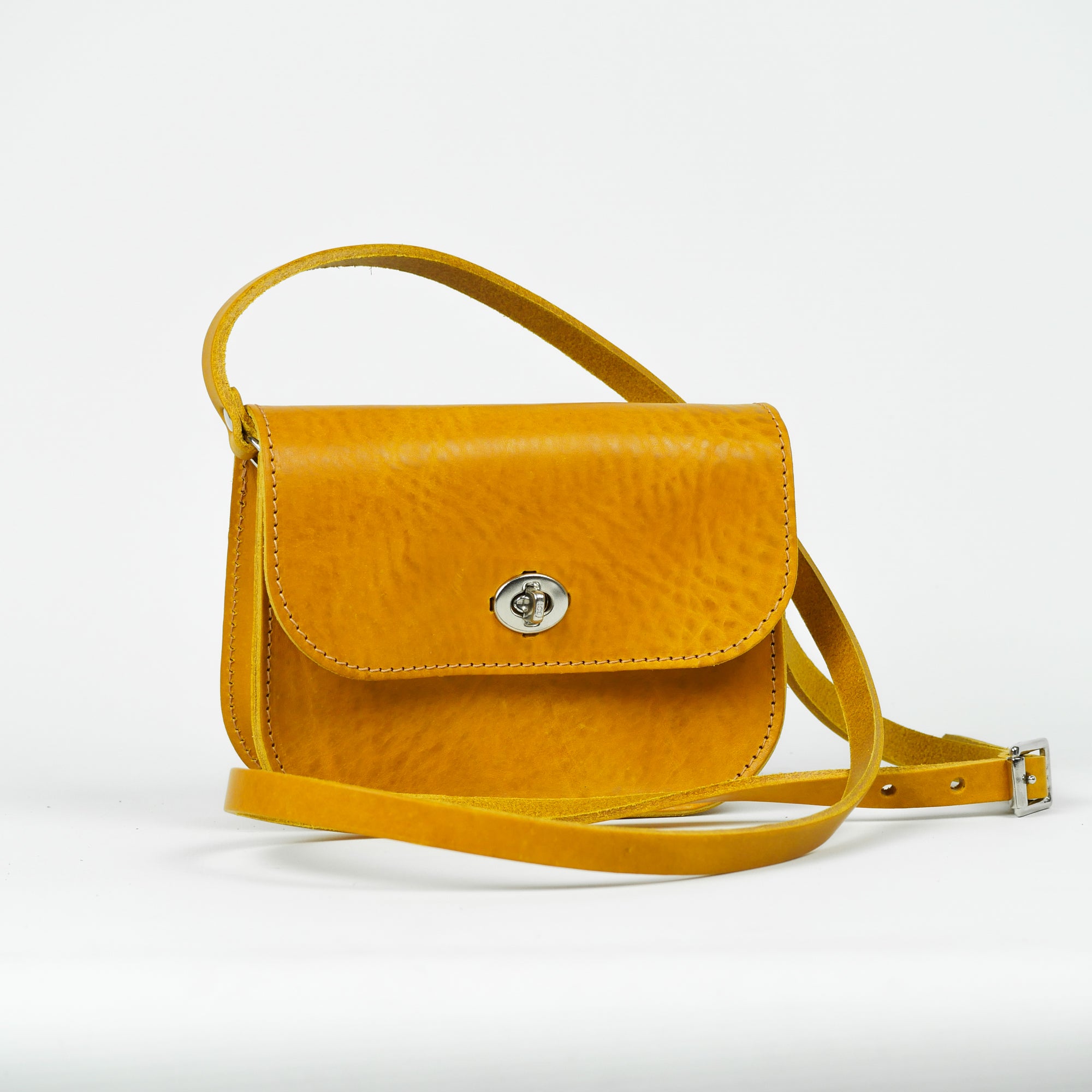 Missouri Mustard Yellow Leather Shoulder Bag