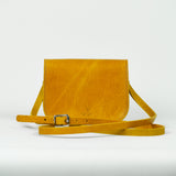 Missouri Mustard Yellow Leather Shoulder Bag